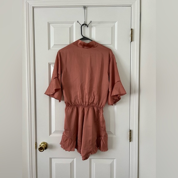 Lioness silk romper blush color - Picture 2 of 5